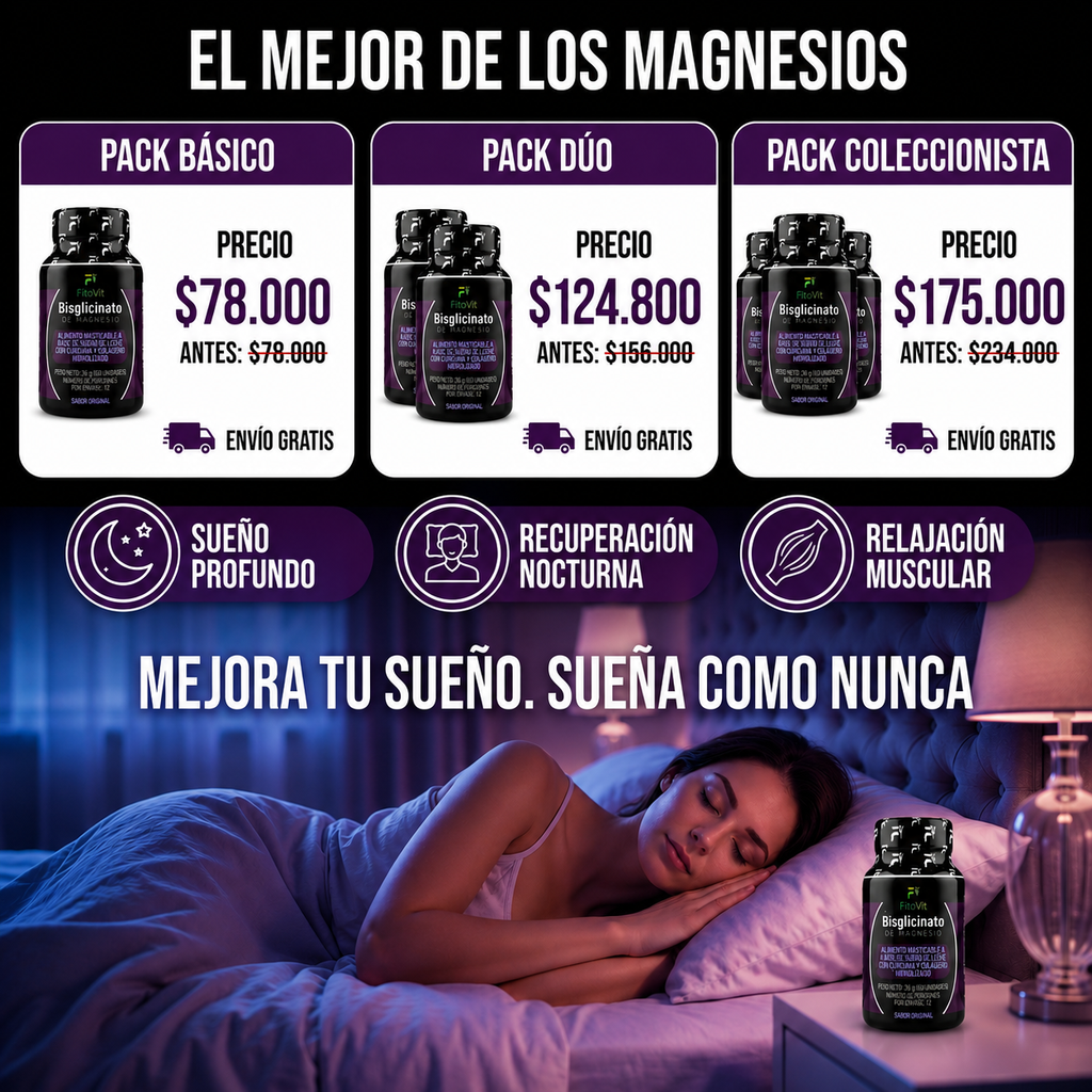 Bisglicinato de Magnesio: Es Hora de Darle a Tu Cuerpo El Equilibrio Que Necesita (Descuento por la compra de más de una unidad)💰